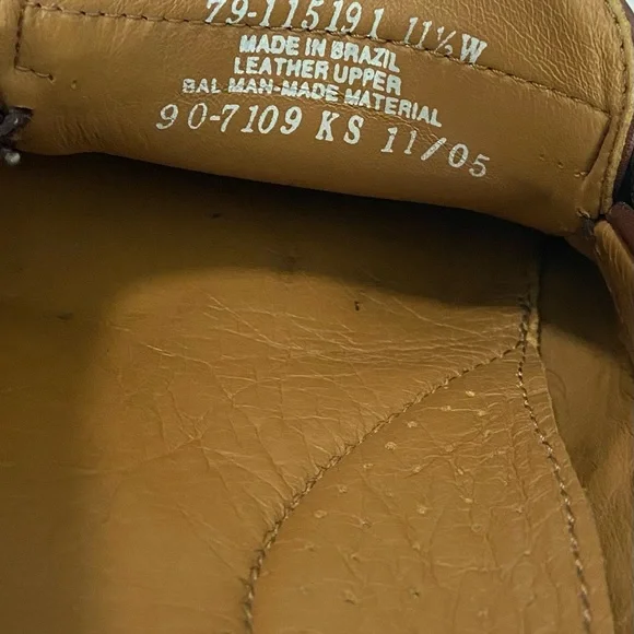 Dockers Men's Size 11 1/2 Wide Brown Leather Tassel Loafers Very Good Condition - Picture 7 of 7